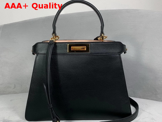 Fendi Peekaboo Iseeu Medium Black Leather Bag Replica