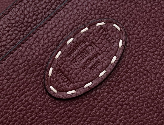 Fendi Peekaboo Iseeu Medium Burgundy Full Grain Leather Bag Replica