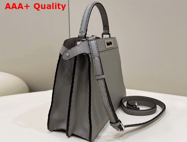 Fendi Peekaboo Iseeu Medium Grey Selleria Bag Romano Leather Replica