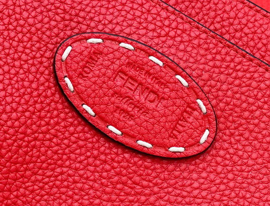 Fendi Peekaboo Iseeu Medium Red Full Grain Leather Bag Replica