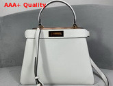 Fendi Peekaboo Iseeu Medium White Leather Bag Replica