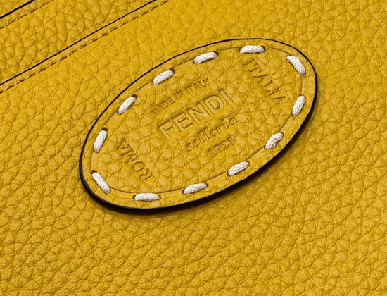 Fendi Peekaboo Iseeu Medium Yellow Full Grain Leather Bag Replica