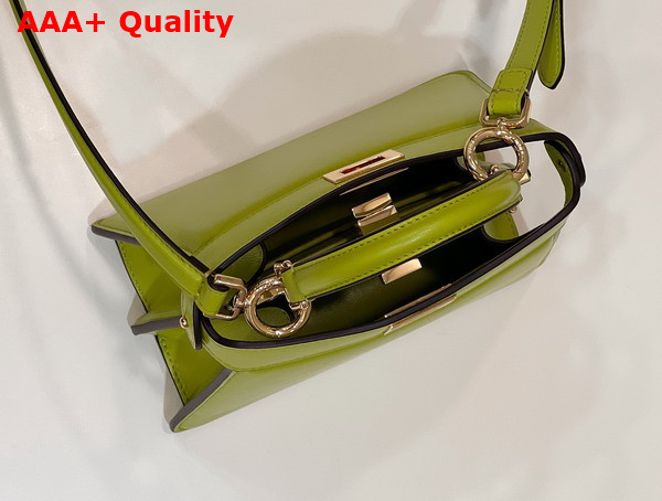 Fendi Peekaboo Iseeu Petite Apple Green Padded Nappa Leather Bag Replica