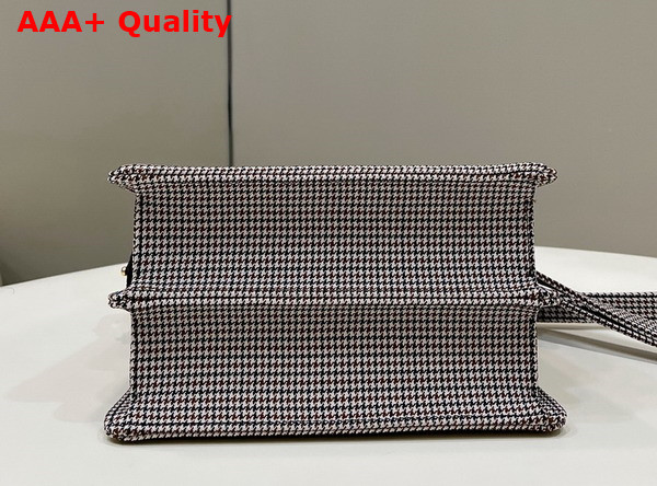 Fendi Peekaboo Iseeu Petite Grey Houndstooth Wool Replica