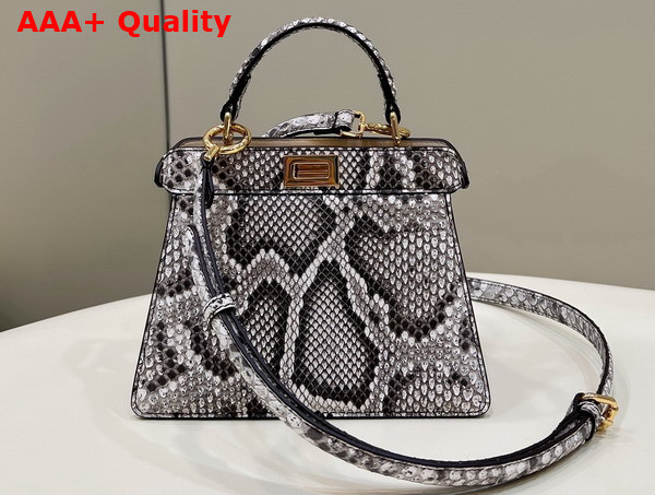 Fendi Peekaboo Iseeu Petite Natural Python Leather Bag Replica