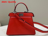 Fendi Peekaboo Iseeu Petite Red Padded Nappa Leather Bag Replica