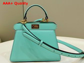 Fendi Peekaboo Iseeu Petite Turquoise Padded Nappa Leather Bag Replica