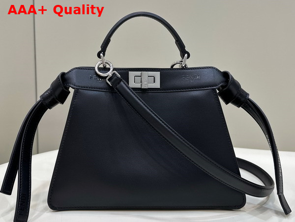 Fendi Peekaboo Iseeu Small Bag in Black Nappa Leather Replica