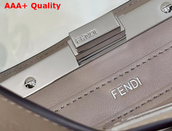 Fendi Peekaboo Iseeu Small Bag in Dove Gray Nappa Leather Replica