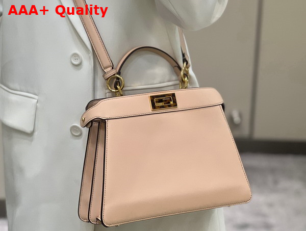 Fendi Peekaboo Iseeu Small Pink Leather Bag Replica