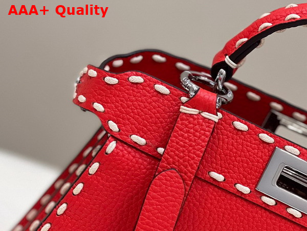 Fendi Peekaboo Iseeu Small Red Selleria Bag Replica