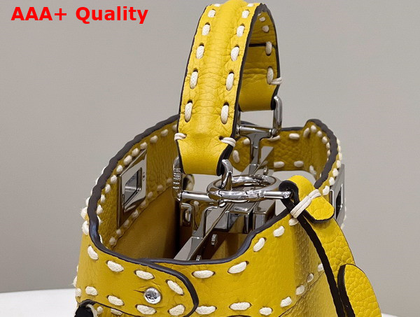 Fendi Peekaboo Iseeu Small Yellow Selleria Bag Replica