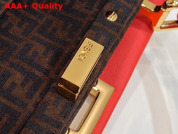 Fendi Peekaboo Mini Bag in Red Leather Replica