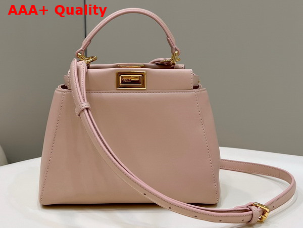 Fendi Peekaboo Mini Beige Nappa Leather Bag Replica