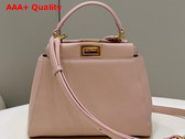 Fendi Peekaboo Mini Beige Nappa Leather Bag Replica