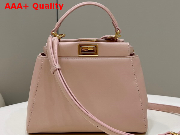 Fendi Peekaboo Mini Beige Nappa Leather Bag Replica