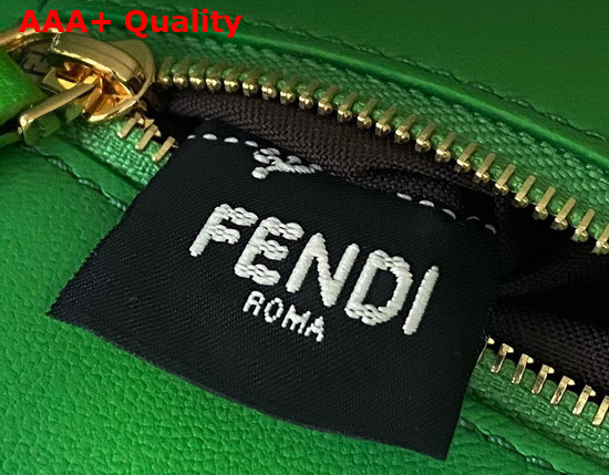 Fendi Peekaboo Mini Green Braided Leather Bag Replica