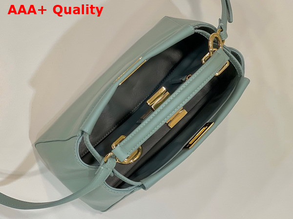 Fendi Peekaboo Mini Light Green Nappa Leather Bag Replica