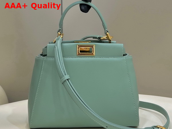 Fendi Peekaboo Mini Light Green Nappa Leather Bag Replica