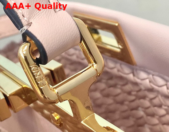 Fendi Peekaboo Mini Pink Braided Leather Bag Replica