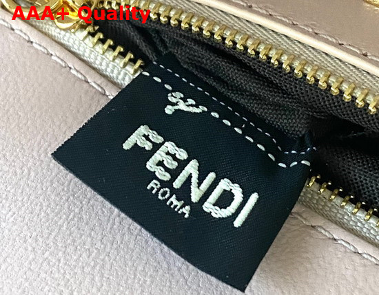 Fendi Peekaboo Mini Pink Braided Leather Bag Replica