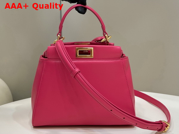 Fendi Peekaboo Mini Pink Nappa Leather Bag Replica