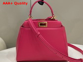 Fendi Peekaboo Mini Pink Nappa Leather Bag Replica