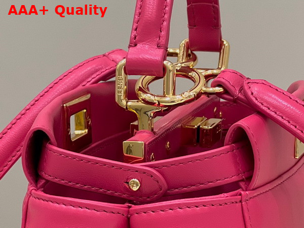 Fendi Peekaboo Mini Pink Nappa Leather Bag Replica