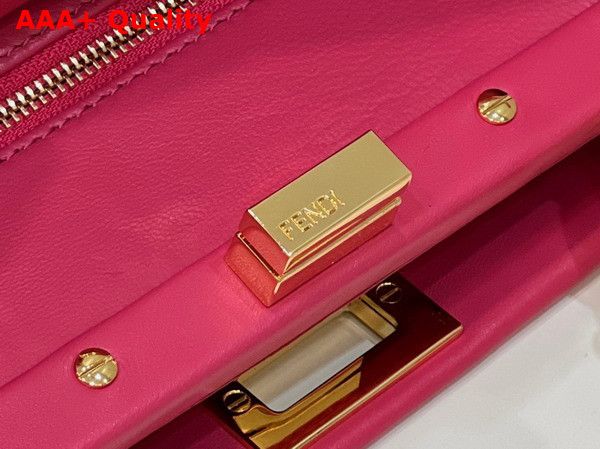 Fendi Peekaboo Mini Pink Nappa Leather Bag Replica