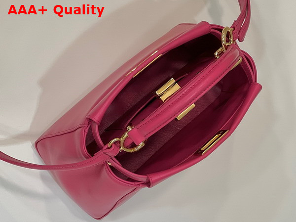 Fendi Peekaboo Mini Pink Nappa Leather Bag Replica