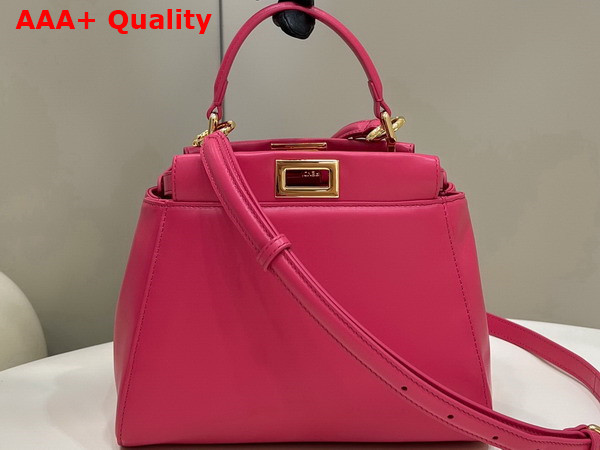 Fendi Peekaboo Mini Pink Nappa Leather Bag Replica