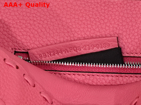 Fendi Peekaboo Mini Pink Selleria Bag with Oversize Topstitching Replica