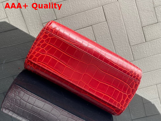 Fendi Peekaboo Mini Red Crocodile Handbag Replica