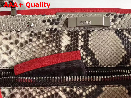 Replica Fendi Peekaboo Selleria Handbag in Red with Python DetailsReplica