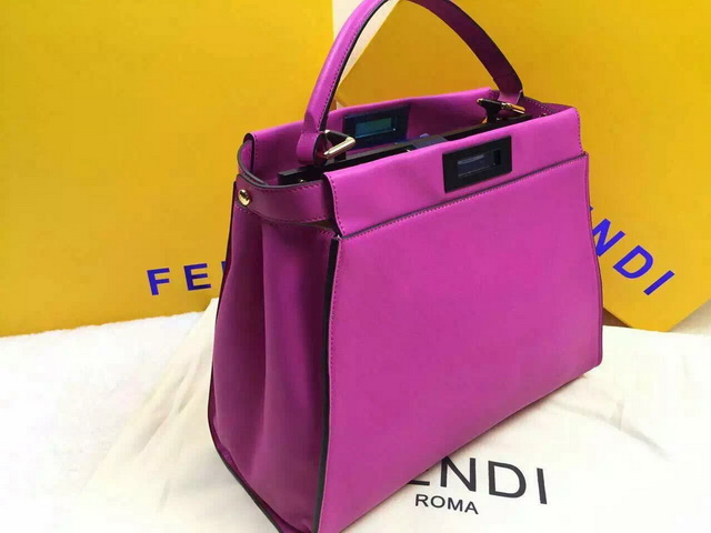 Fendi Peekaboo Regular Handbag in Purple for Sale