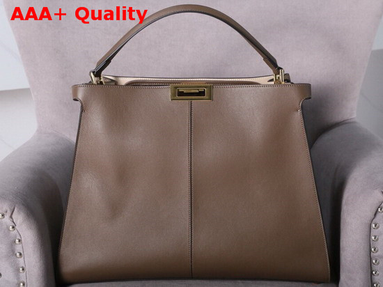 Fendi Peekaboo X Lite Brown Leather Bag Replica