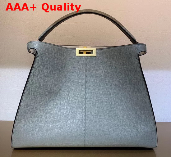 Fendi Peekaboo X Lite Large Handbag in Light Blue Romano Leather Replica