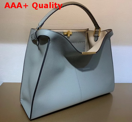 Fendi Peekaboo X Lite Large Handbag in Light Blue Romano Leather Replica