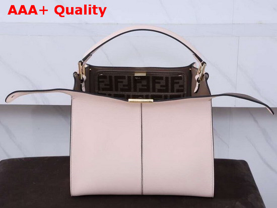 Fendi Peekaboo X Lite Regular Handbag in Beige Calfskin Replica