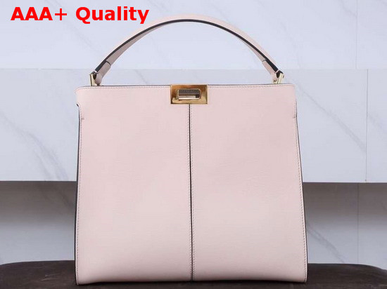 Fendi Peekaboo X Lite Regular Handbag in Beige Calfskin Replica