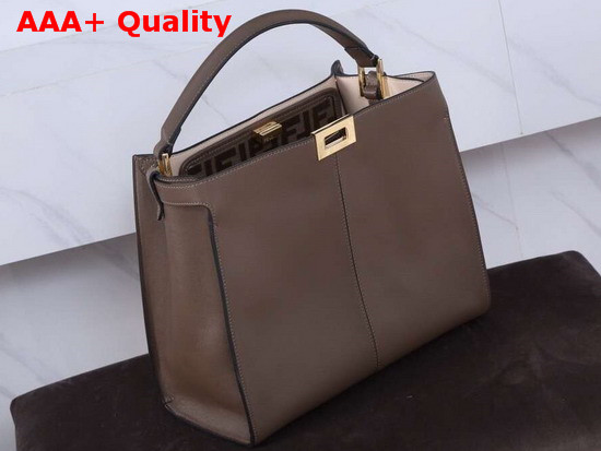 Fendi Peekaboo X Lite Regular Handbag in Brown Calfskin Replica