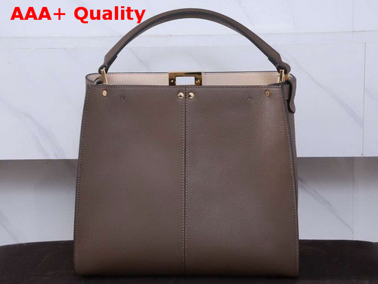 Fendi Peekaboo X Lite Regular Handbag in Brown Calfskin Replica