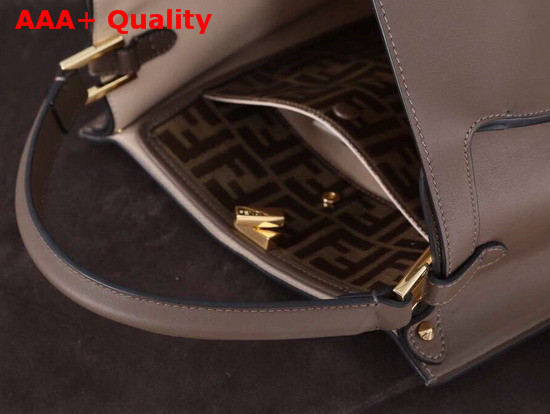 Fendi Peekaboo X Lite Regular Handbag in Brown Calfskin Replica