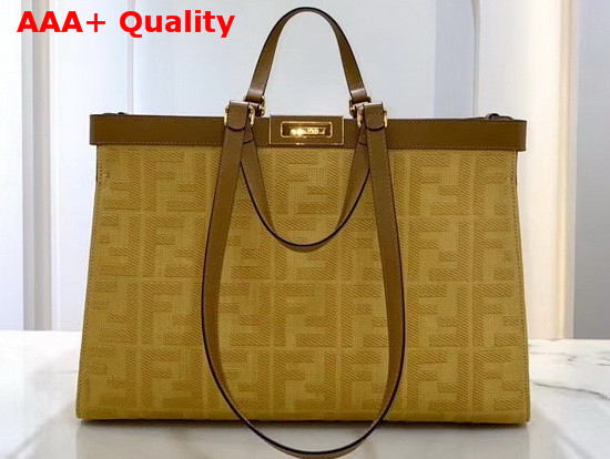 Fendi Peekaboo X Tote Beige Canvas Bag Replica