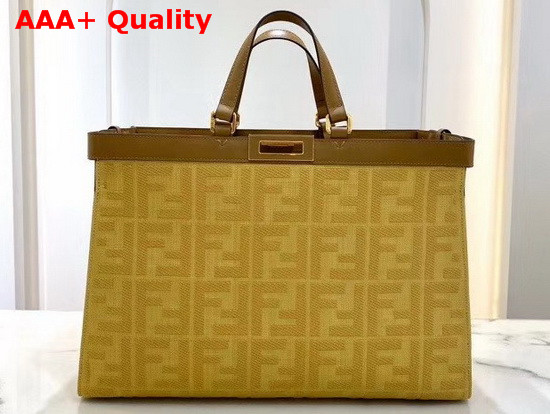 Fendi Peekaboo X Tote Beige Canvas Bag Replica