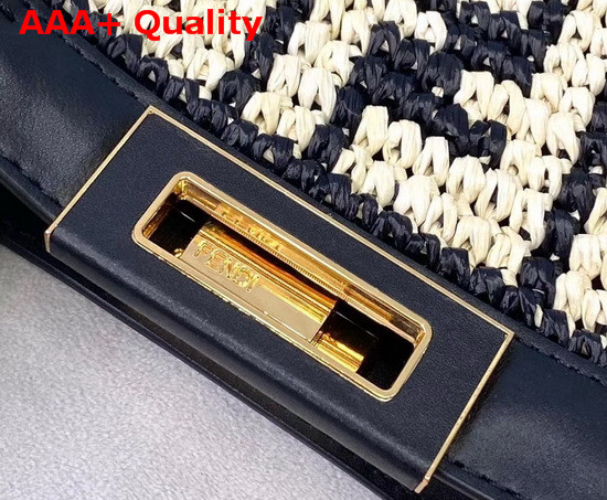 Fendi Peekaboo X Tote Black FF Raffia Bag Replica