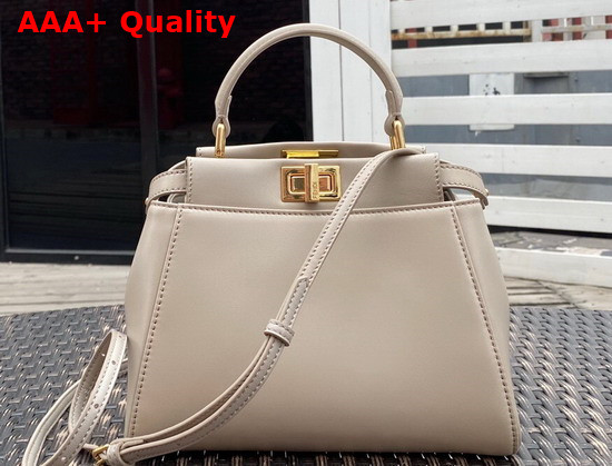 Fendi Peekaboo XS Beige Nappa Leather Replica