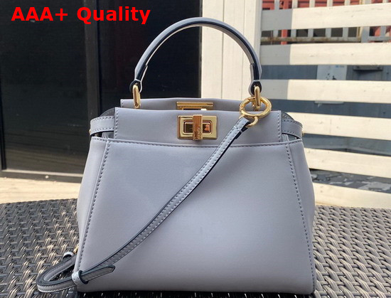 Fendi Peekaboo XS Light Blue Nappa Leather Replica