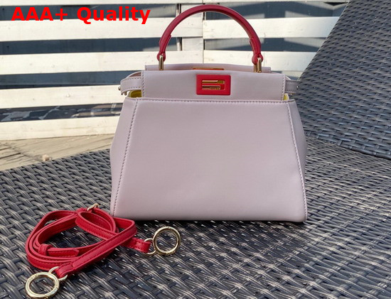 Fendi Peekaboo XS Pink Contrast Red Nappa Leather Replica