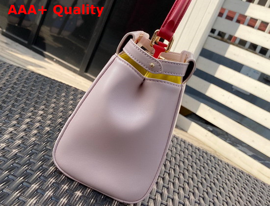 Fendi Peekaboo XS Pink Contrast Red Nappa Leather Replica